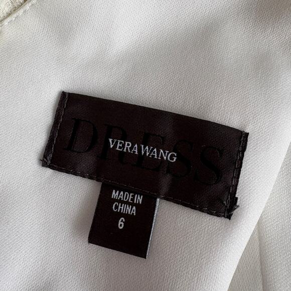 Vera Wang Lace Sleeveless Fit & Flare Dress 6 Bridal Feminine Cocktail Glam - Picture 5 of 7